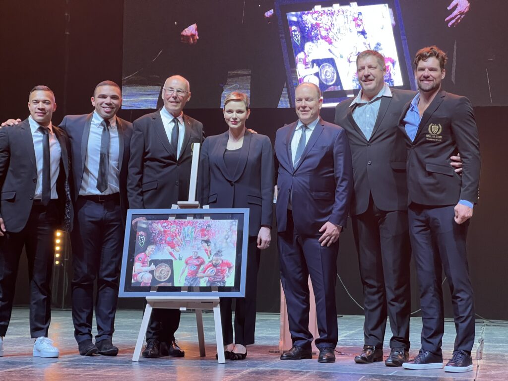 Brian Habana, cheslin Kolbe, joe Van Niekerk, princesse charlene de monaco, prince Albert de Monaco, Bakkies botha, Bernard Lemaitre, art, aquarelle, watercolor, joueurs de rugby sud africains, Hall of Fame, RCT, zénith omega toulon