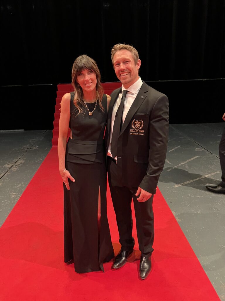 Jonny Wilkinson et Léni Whitford à la soirée Hall Of Fame du RCT